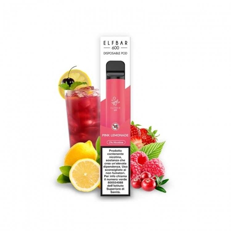 ELFBAR 600 DISPOSABLE VAPE PEN - PINK LEMONADE 1